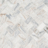 MS International Decorative Mosaic 12" x 12" Herringbone 1" x 2" Capri Blue