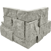 Bedrosians Marble 8" x 18 Tumbled Ledger Corner Taupe Marble