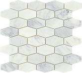Emser Winter Frost 12"x12" Hexagon Wide Mosaic 1"X1" Winter frost