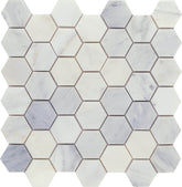 Emser Winter Frost 12"x12" Hexagon Mix Mosaic 2" Winter frost
