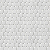 Tile Shop Hex 12x12 Mosaic 1'' Matte White