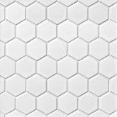 Tile Shop Hex 12x12 Mosaic 2'' Matte White
