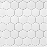 Tile Shop Hex 12x12 Mosaic 2'' Matte White