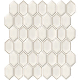 Tile Shop Shapes Elongated Two Tone 12x12 Mosaic 3'' Matte Off White
