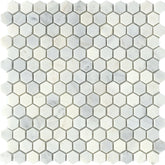 Emser Winter Frost 12"x12" Hexagon Mosaic 1" Winter frost