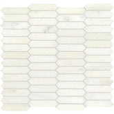 American Olean Candora Linear Hex Mosaic Polished Vestal White