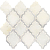 American Olean Candora Mini Arabesque Mosaic Polished Vestal White Blend