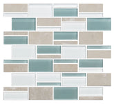 American Olean Color Appeal 12.75" X 11.75" Glass/Stone Blends Pacific Coast