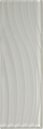 American Olean Color Appeal Abstracts 4" X 12" Wavy Glass Tile Pearl