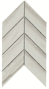 American Olean Ideology 2" X 5" Chevron Polished Carrara White