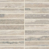 Daltile Calligo 1'' x 6'' Stacked Mosaic 12'' x 10'' Matte Almond