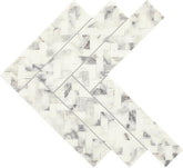 Daltile Eclessia Marble 13" x 14" Double Herringbone Arabescato Argento