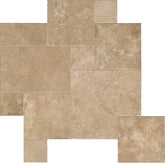 Daltile Travertine Versaille Pattern Chiseled Brushed Sonoma