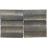 Emser Kaizen 2" x 8" Stacked Mosiac 9" x 15" Satin Pewter