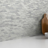 Emser Link 12"x18" Linear Mosaic 2"x5" White