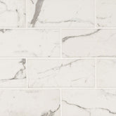 MS International Decorative Mosaic 12" x 12" Subway 3" x 6" Statuario Celano