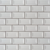 MS International Domino 12" x 12" Inverted Beveled 3" x 6" Gray