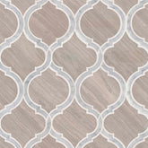 MS International Decorative Mosaic 12" x 12" Arabesque White Quarry Savona