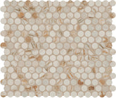 Marazzi Editorial 0.75" x 0.75" Penny Round Mosiac 11" x 13" Mixed Mirabella Gold