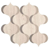 Marazzi Castellina Stone Mosaic 14" X 14" Modern Arabesque Gray And Fawn