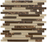Marazzi Crystal Stone 12" X 12" Random Linear Espresso