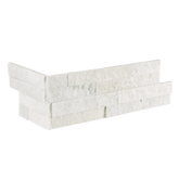 Bedrosians Slate 6" X 24" Ledger Corner Split Face Glacier White