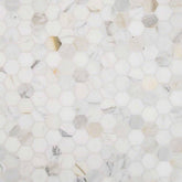 MS International Natural Stone Marble 12" x 12" Hexagon 2" Mosaic Calacatta Gold