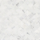 MS International Natural Stone Marble 12" x 12" Arabesque Mosaic Calacatta Cressa