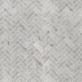 MS International Natural Stone Marble 12" x 12" Herringbone 1" x 3" Mosaic Carrara White