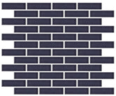 Emser Savvy 11"x12" Off-set Mosaic 1"x3" Polished Navy