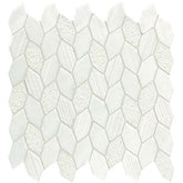 American Olean Candora Linear Leaf Mosaic Mix Finish Vestal White