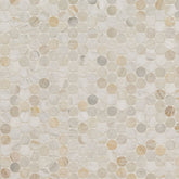 MS International Decorative Mosaic 12" x 12" Penny Round Athena Gold