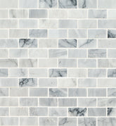 MS International Decorative Mosaic 12" x 12" Brick 1" x 2" Carrara Classique