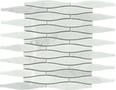 Emser Winter Frost 12"x12" Convex Mosaic 1"x6" Winter frost