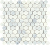 Emser Winter Frost 12"x12" Penny Round Mosaic 0.98"X0.98" Winter frost