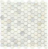 Emser Calacata 12"x12" Hexagon Mosaic 0.98"x4.13" Hex