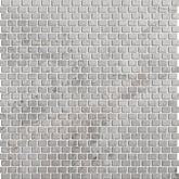 Emser Marble 12" X 12" OFFset Mini Mosaic 1" X 2" Silver