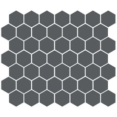 American Olean Color Story 11.62" X 10.25" Dot mounted 1.5" Hex Mosaic Shadow