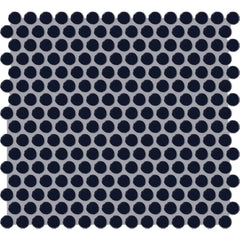 American Olean Color Story 13.5" X 11.44" Penny Round Mosaic Navy