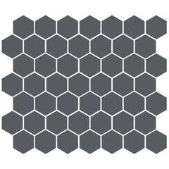 American Olean Color Story 11.62" X 10.25" Dot mounted 1.5" Hex Mosaic Matte Shadow