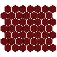 American Olean Color Story 11.62" X 10.25" Dot mounted 1.5" Hex Mosaic Passion