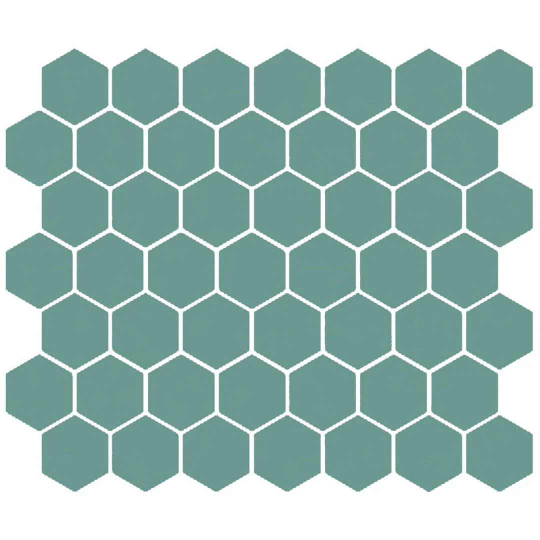 American Olean Color Story 11.62" X 10.25" Dot mounted 1.5" Hex Mosaic Fresh