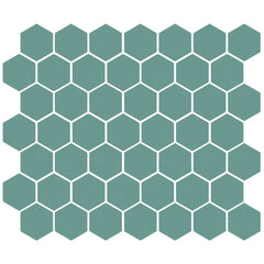 American Olean Color Story 11.62" X 10.25" Dot mounted 1.5" Hex Mosaic Fresh