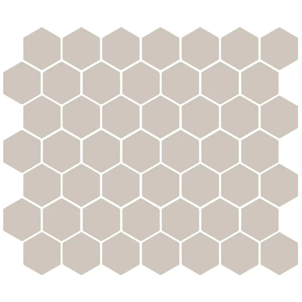 American Olean Color Story 11.62" X 10.25" Dot mounted 1.5" Hex Mosaic Matte Stable