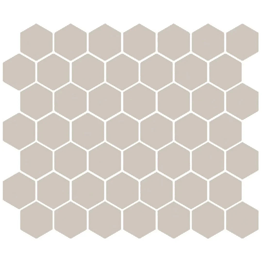 American Olean Color Story 11.62" X 10.25" Dot mounted 1.5" Hex Mosaic Stable