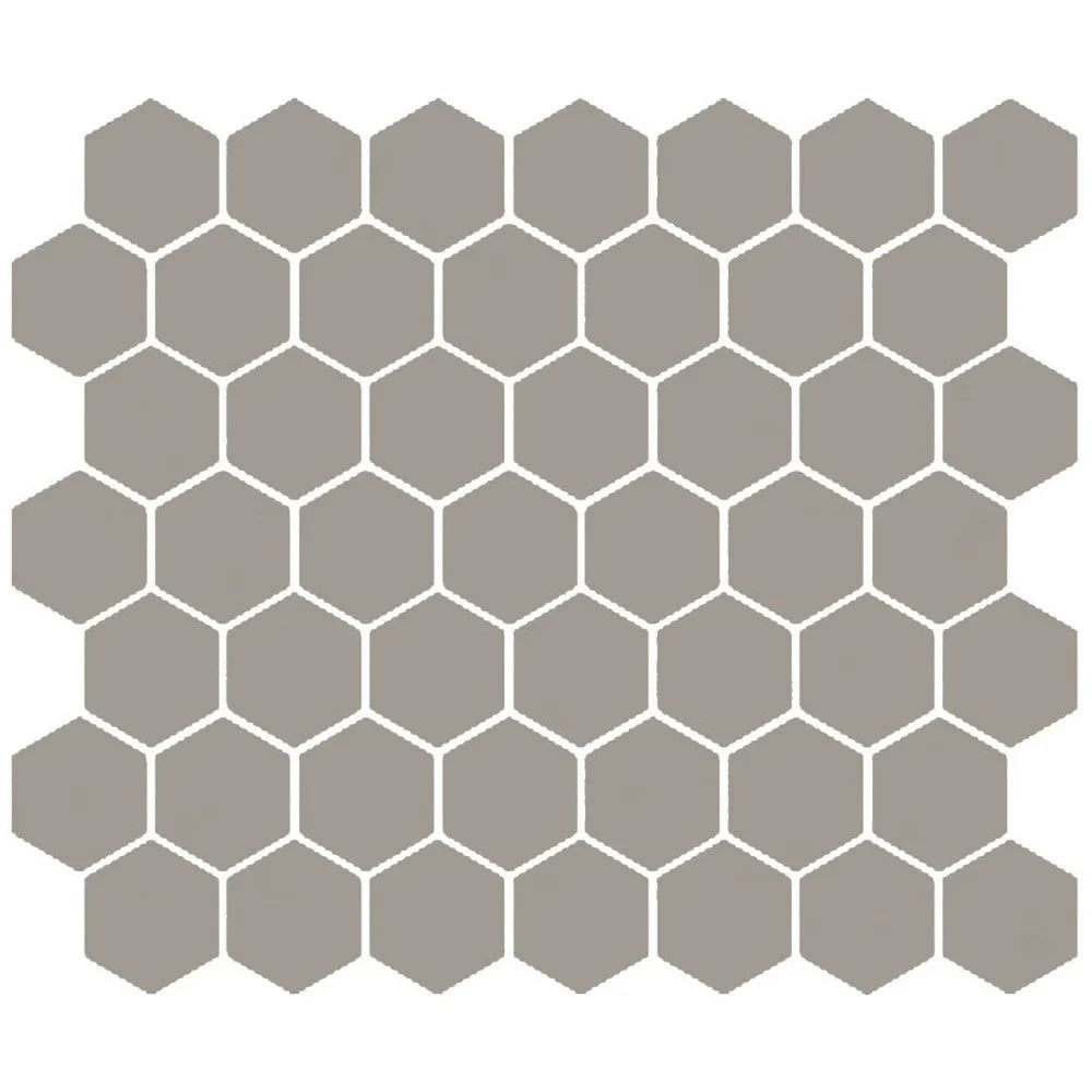 American Olean Color Story 11.62" X 10.25" Dot mounted 1.5" Hex Mosaic Matte Dependable