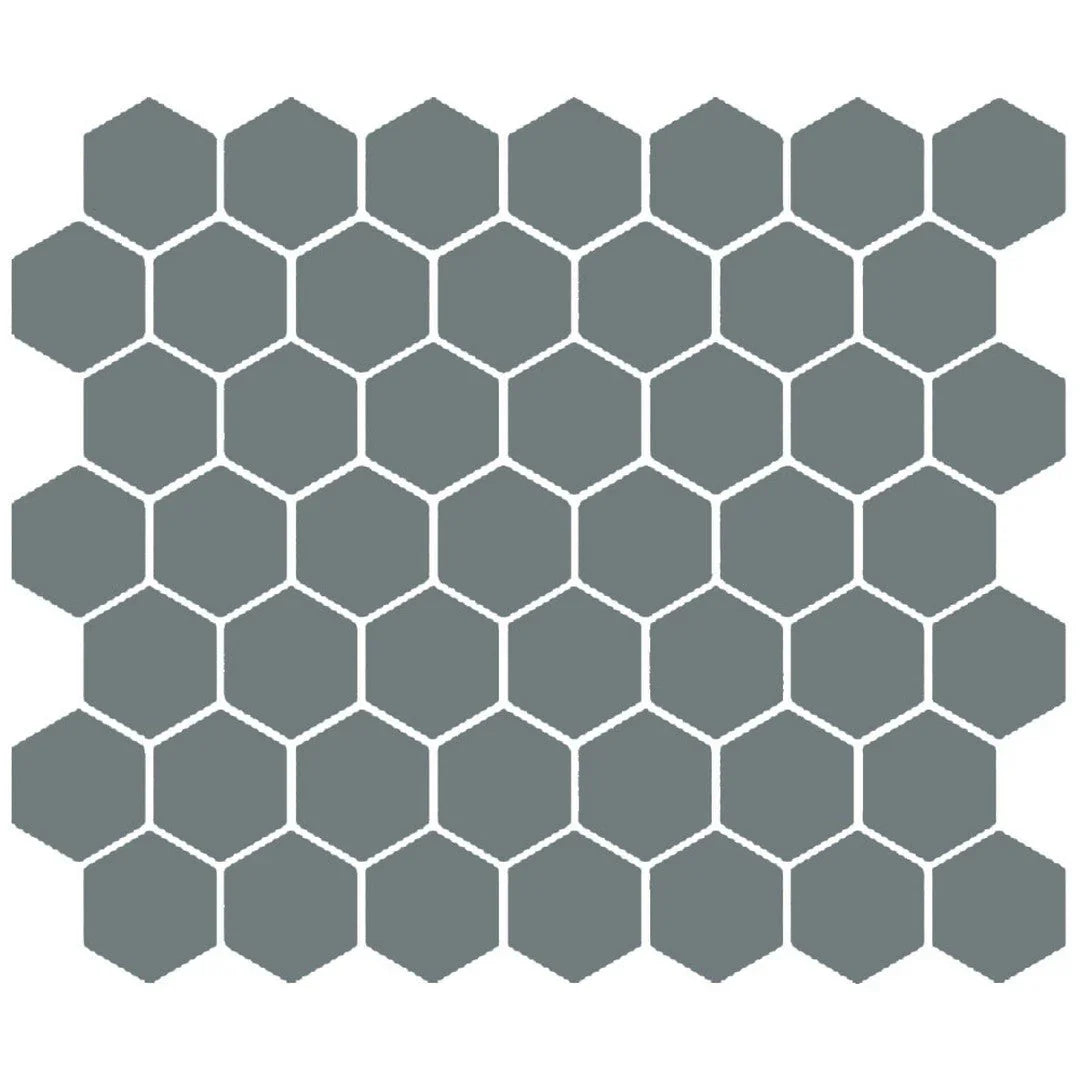 American Olean Color Story 11.62" X 10.25" Dot mounted 1.5" Hex Mosaic Tranquility