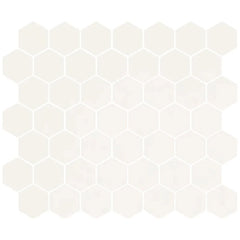 American Olean Color Story 11.62" X 10.25" Dot mounted 1.5" Hex Mosaic Matte Designer White