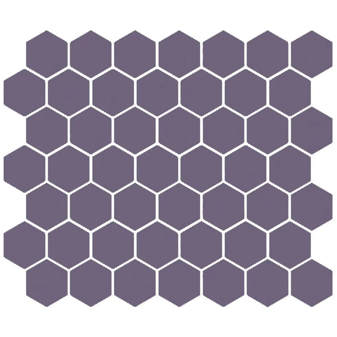 American Olean Color Story 11.62" X 10.25" Dot mounted 1.5" Hex Mosaic Grace