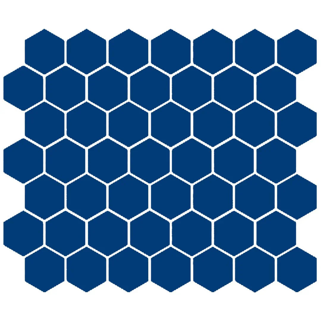 American Olean Color Story 11.62" X 10.25" Dot mounted 1.5" Hex Mosaic Sapphire Sky